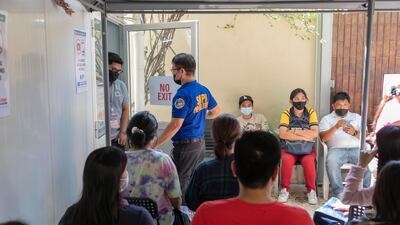 People from the Philippines cast their votes in Al Qusais, Dubai