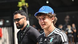 Mercedes driver Kimi Antonelli during the first practice session of the Bahrain GP at Sepang International Circuit. AFP