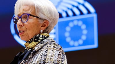 European Central Bank president Christine Lagarde held the pandemic emergency purchase programme (Pepp) at €1.85tn on Thursday. AFP