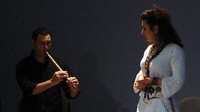 Alia Azougbi and Louai Hennawi in Diwan for a story on their new show Damascus Stories by Ben East. June 2013. CREDIT: Courtesy Alia Azougbi