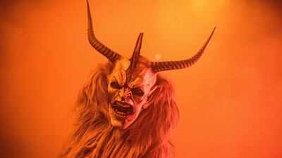 A person dressed as the Krampus performs during the 9th Krampus meeting show in Serfaus, Tyrol, Austria. The Krampus is a folklorical figure who, during the Christmas season, punishes children who have misbehaved. Christian Bruna / EPA