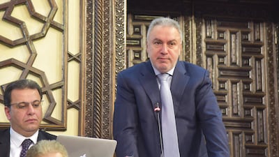 Mohammed Hamsho in the People's Assembly, from which he has been removed. Photo: People's Assembly of Syria