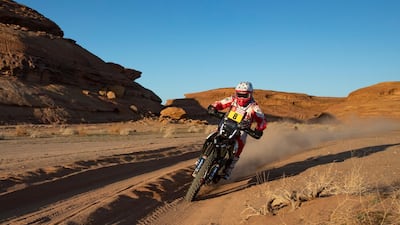 Hero Motosports Team Rally's Paulo Goncalves during Stage 5 on the 2020 Dakar Rally from Al-'Ula to Ha'il Neom - Al-'Ula, Saudi Arabia. EPA