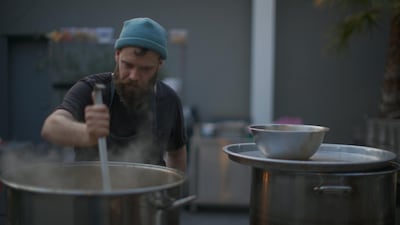 The project's founder, James Gomez Thompson, cooks in Beirut's Ballroom Blitz nightclub-turned-kitchen