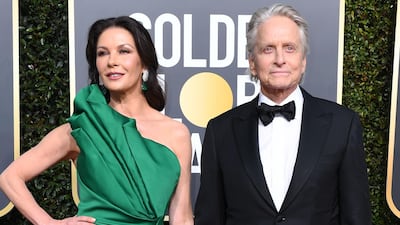 Catherine Zeta-Jones and husband Michael Douglas. AFP