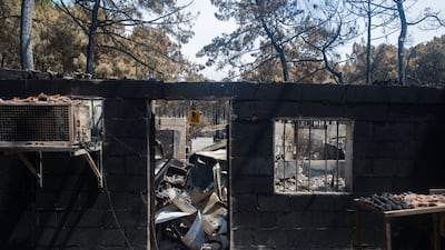A destroyed restaurant at Lagune Beach in Gironde. Bloomberg