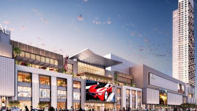Rendering of Al Maryah Central, a 2.3 million-square-foot super-regional shopping centre located at the core of Al Maryah Island in Abu Dhabi. Courtesy Gulf Related