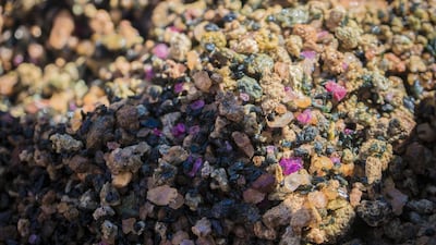 Mozambican rubies in the rough. Courtesy Gemfields