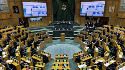 Members of parliament attend a parliament session in Amman, Jordan. Reuters