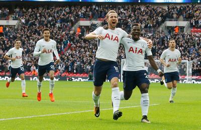 Harry Kane, centre, is one of the best strikers in the world, according to Harry Redknapp, and should be made permanent England captain. Frank Augstein / AP Photo