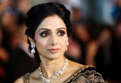 Actress Sridevi Kapoor arrives for the gala presentation of English Vinglish at the 2012 Toronto International Film Festival. She was found dead in her hotel room in Dubai in 2018. Reuters