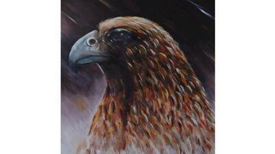 Falcon by Sheikha Fatima Bint Saqr Al Qasimi is among the pieces that will be on show. Photos courtesy Alhoush