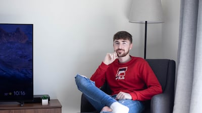 Graham Halton and his partner rent a one-bedroom apartment at Expo Village Residences for Dh60,000 ($16,335) a year. All photos: Leslie Pableo / The National