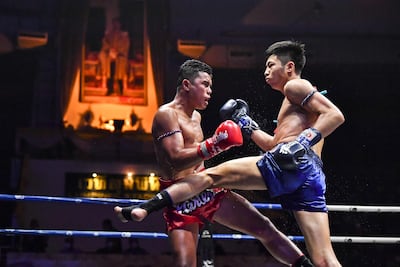 Muay Thai boxers in Bangkok. AFP