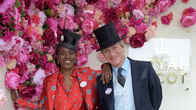 Susan Bender and Scott Wimsett pose during Royal Ascot 2021 at Ascot Racecourse in Ascot, England. Getty Images