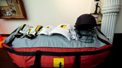 Saturdays are very busy, when children from cricket academies and schools book appointments to view the several hundred autographed bats, balls, helmets, stumps and T-shirts that belonged to international cricketers.