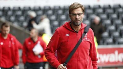 Liverpool manager Jurgen Klopp shown arriving to his team's match in the Premier League last weekend. Carl Recine / Action Images / Reuters / May 1, 2016