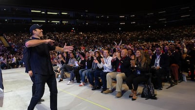 Tony Robbins during his talk