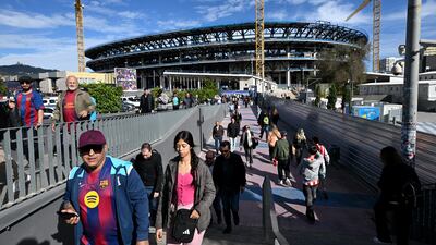 Around 23,000 Barca fans attended the reopening of the Camp Nou. Getty Images