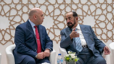 Dr Sheikh Sultan Bin Mohammed Al Qasimi, Supreme Council Member and Ruler of Sharjah, attends the opening of LIBER International Book Fair in Madrid on October 9, 2019. Courtesy Sharjah Media Office