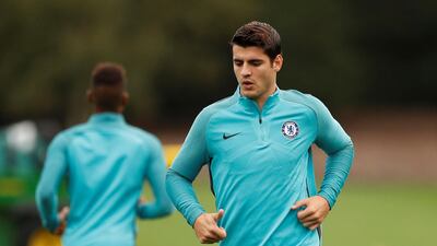 Chelsea's Alvaro Morata dribbles the ball. John Sibley / Reuters