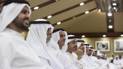 Members of the Royal family attend a Ramadan lecture by Dan Buettner at Al Bateen Palace. Ryan Carter / Crown Prince Court – Abu Dhabi