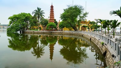 The Tran Quoc Pagoda in Hanoi is the oldest Buddhist temple in the city. Getty Images