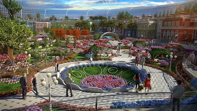Central Park will include a mini-version of the group’s existing Miracle Garden attraction. Courtesy Cityland Group
