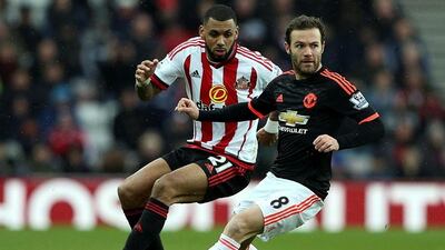 Manchester United's Juan Mata, right. (AP Photo/Scott Heppell)