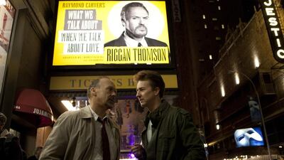 Michael Keaton, left, and Edward Norton in Birdman. Courtesy Fox Searchlight