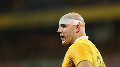 Wallabies captain Stephen Moore looks on during the Test match between Australia and England at AAMI Park on June 18, 2016 in Melbourne, Australia. Cameron Spencer/Getty Images