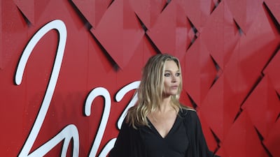 British model Kate Moss poses for the cameras. EPA