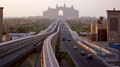 A general view of Dubai's Palm Jumeira island.