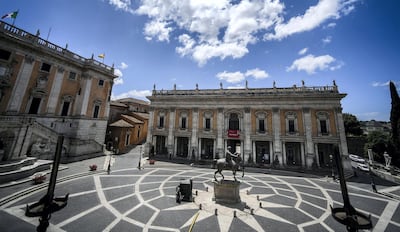 Piazza del Campidoglio and the Capitoline Museum on Capitoline Hill in Rome. AFP