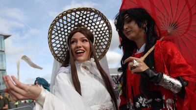 Cosplayers as anime characters. AFP