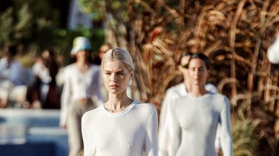 Lightweight and wearable, knitwear by Saudi label Yasmina Q. Photo: Red Sea Fashion Week