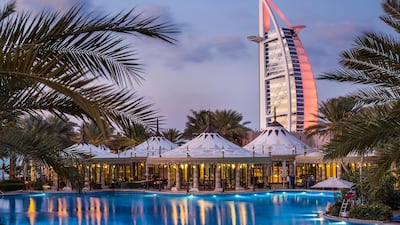 Khaymat Al Bahar exteriors with a Burj Al Arab backdrop. Courtesy Khaymat Al Bahar