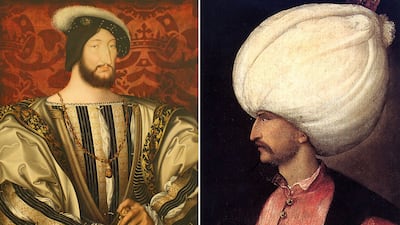 Francis the First, left, wanted better translators to communicate with Suleiman the Magnificent, right