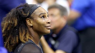 Serena Williams of the United States celebrates against Danka Kovinic of Montenegro. AFP