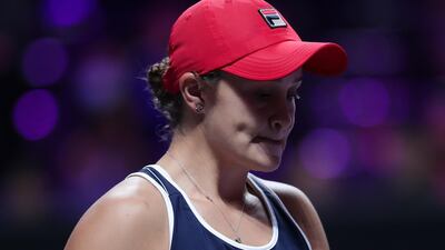 Ashleigh Barty defeated Petra Kvitova to enter the WTA Finals last four. Getty Images