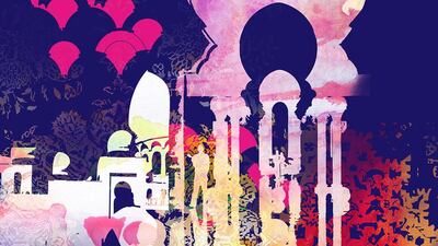 Sunset at the Grand Mosque by Julia Ibbini, Courtesy the artist and Capsule Arts