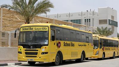 Last year 46 per cent of pupils used school buses while 40 per cent pupils would be using this service this year. Chris Whiteoak / The National