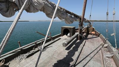 Suwaidi Pearls in Ras Al Khaimah hosts regular tours teaching visitors about the history of pearl diving. Pawan Singh / The National