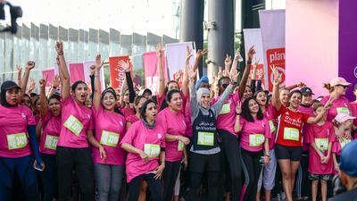 Getting ready to start the race.