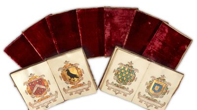 Illustrated heraldic manuscripts presented to the Queen, 1568-80