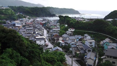 A landscape photo of Tosashimizu city in Kochi Prefecture in Japan’s southern island of Shikoku. Jiji Press / AFP
