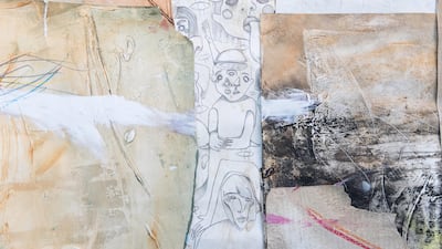 Appliqué by Fatima Omar, one of the 15 artists exhibiting in Community & Critique: SEAF 2016/17 Cohort 4, at Warehouse421, Abu Dhabi. Christopher Pike / The National