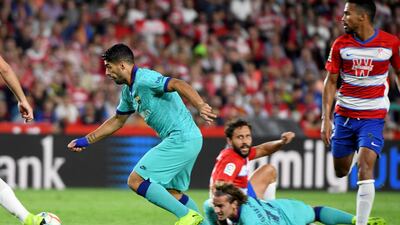 Barcelona's Uruguayan forward Luis Suarez in action. EPA