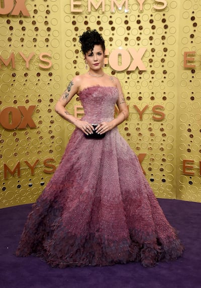 Halsey arrives for the 71st Emmy Awards at the Microsoft Theatre in Los Angeles on Sunday, September 22, 2019. AP
