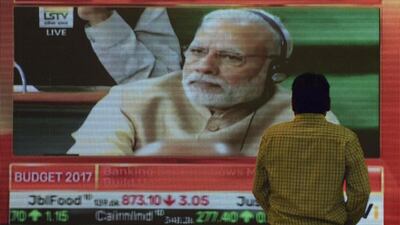 The Indian government’s plans for the coming fiscal year display an intent to achieve a steady balance between fiscal responsibility and directional expenditure. Punit Paranipe / AFP